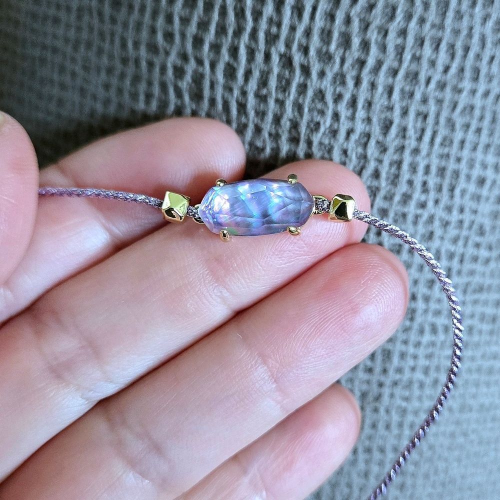 Kendra Scott "Everlyne" Friendship👭 Bracelet In Lilac💜 Abalone - NWT - Picture 15 of 16